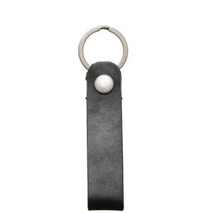 “ARTHUR” Leather Snap Loop Key Chain…Color: Black….New